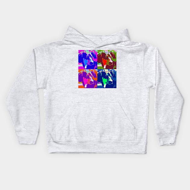 Dachshund Pop Art Design Kids Hoodie by Naves